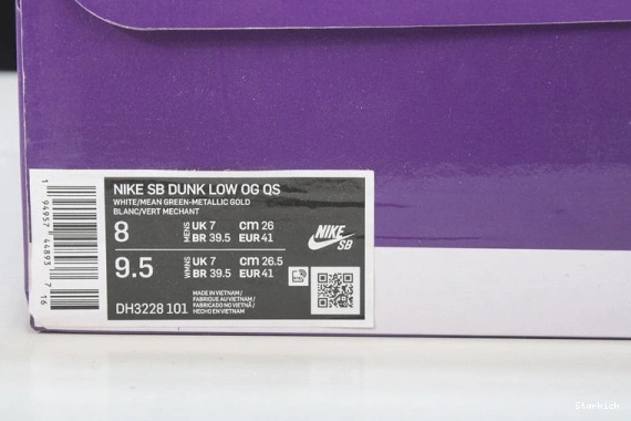 Nike Low Dunk DH3228-101 Stars SB Green Mean Supreme 1214